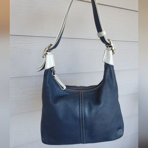 Coach Vintage Blue Legacy Hobo Shoulder Bag (no. 9566)